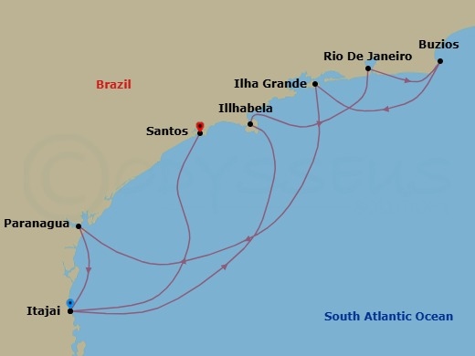 Itinerary map