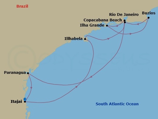 Itinerary map