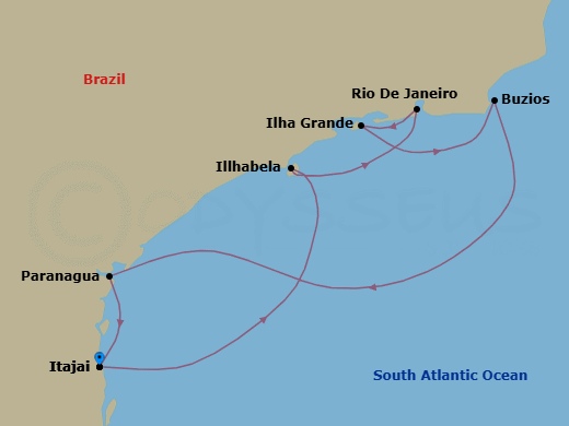 Itinerary map