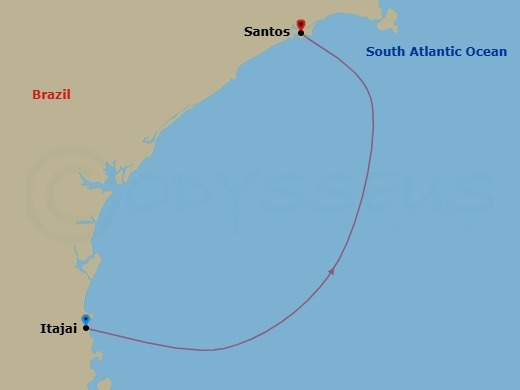 Itinerary map