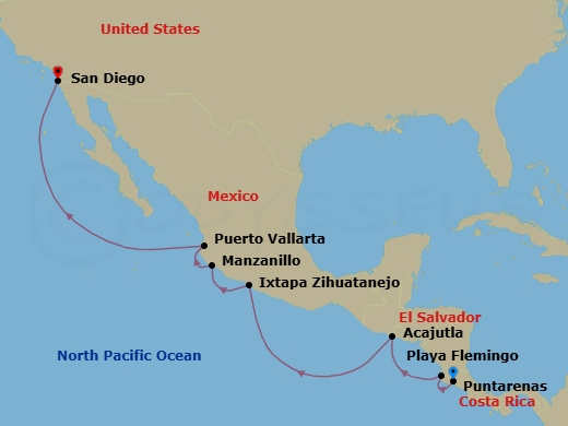 Itinerary map