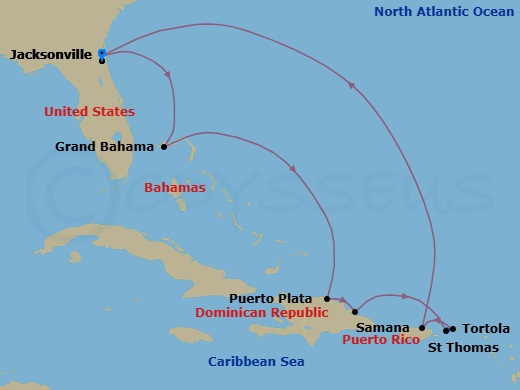 Itinerary map