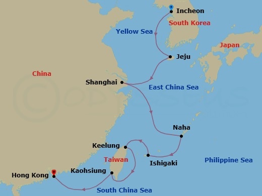 Itinerary map