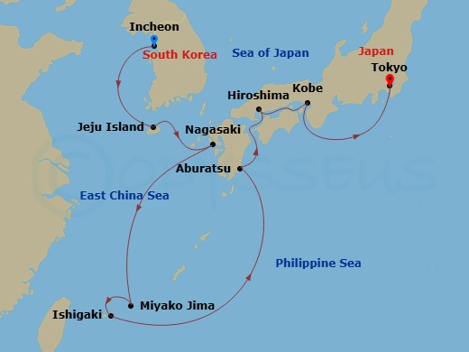 Itinerary map