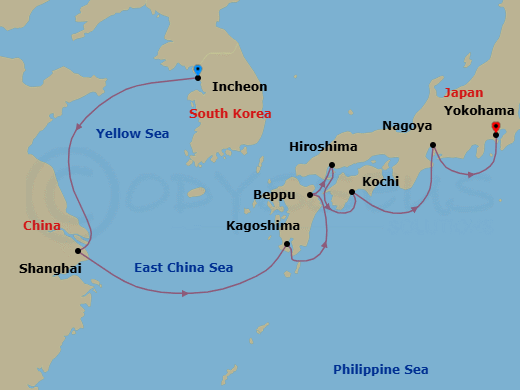 Itinerary map