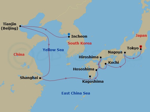 Itinerary map