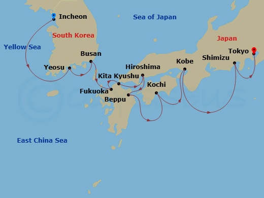 Itinerary map