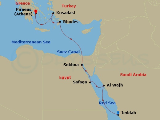 Itinerary map
