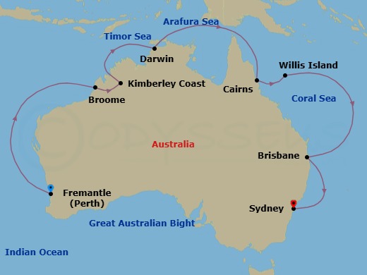 Itinerary map