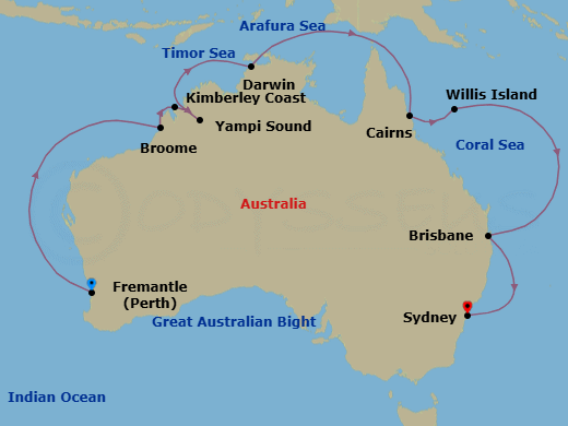 Itinerary map