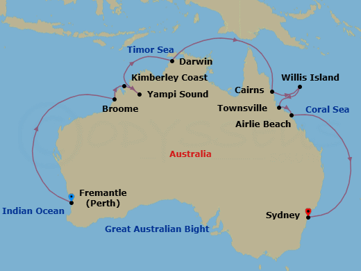 Itinerary map
