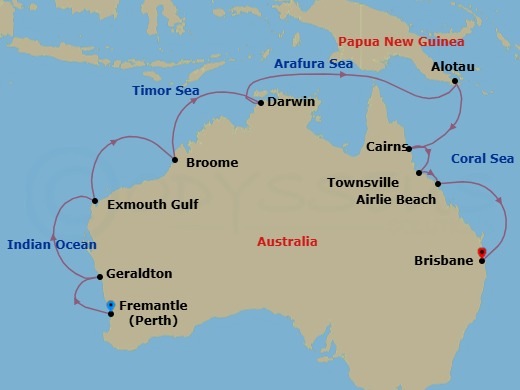 Itinerary map
