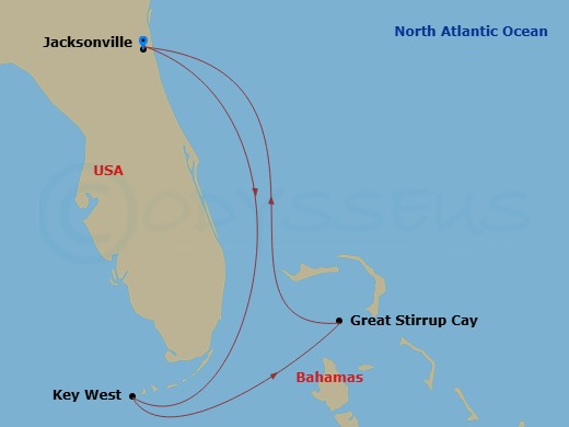 Itinerary map