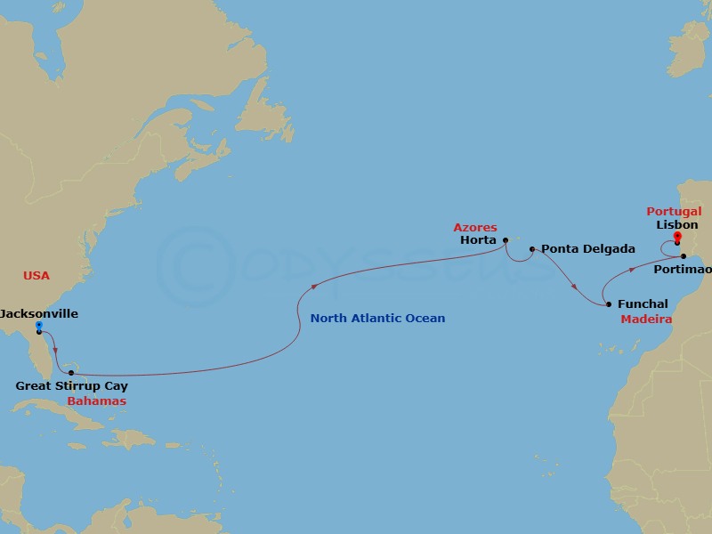 Itinerary map