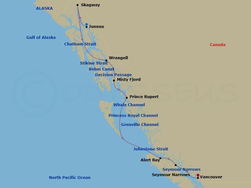 Itinerary map