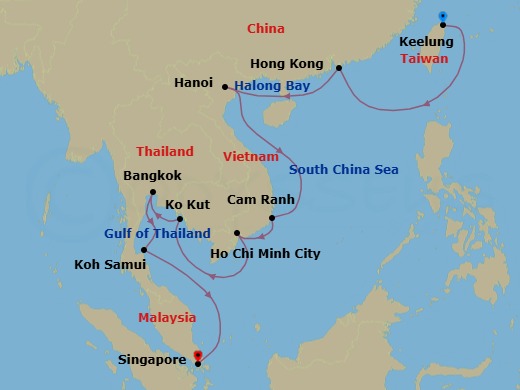 Itinerary map