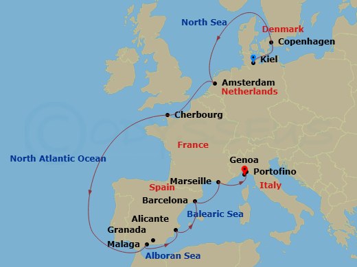 Itinerary map