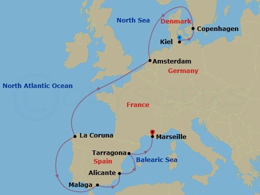 Itinerary map