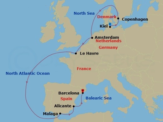 Itinerary map