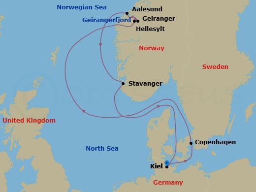 Itinerary map