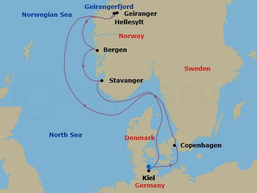 Itinerary map