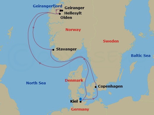 Itinerary map