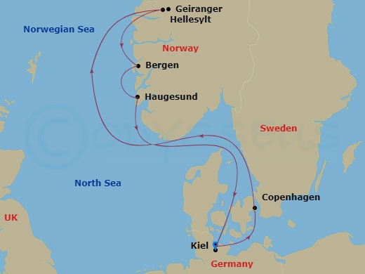 Itinerary map