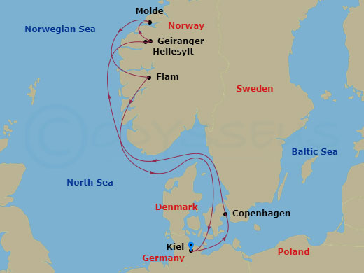 Itinerary map