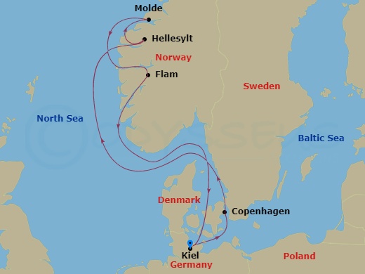 Itinerary map