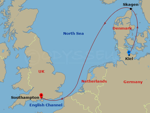 Itinerary map