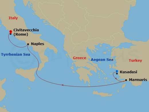 Itinerary map