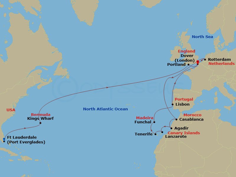 Itinerary map