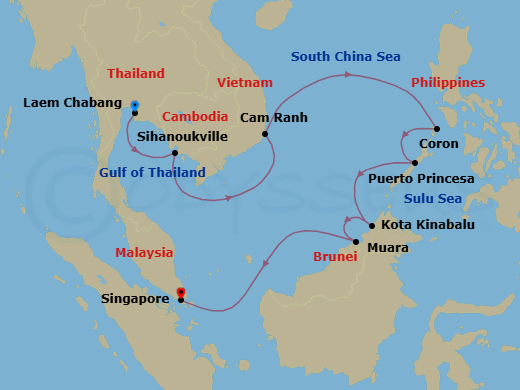 Itinerary map