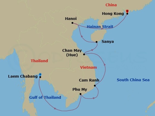 Itinerary map