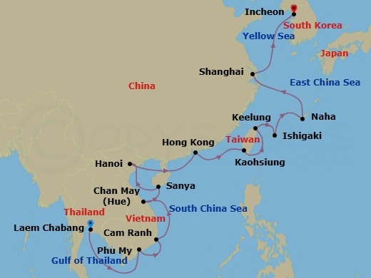 Itinerary map