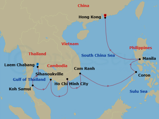 Itinerary map