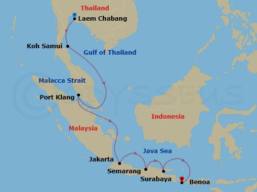 Itinerary map