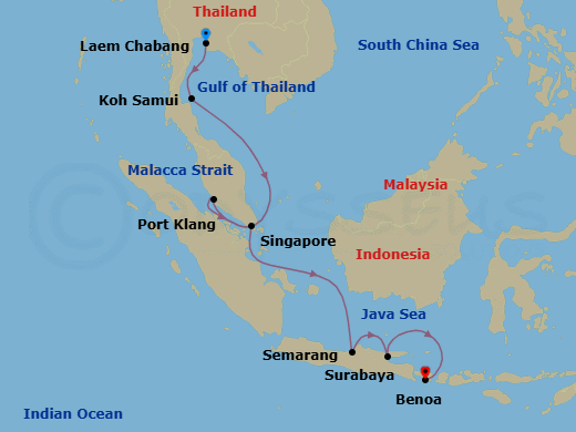 Itinerary map