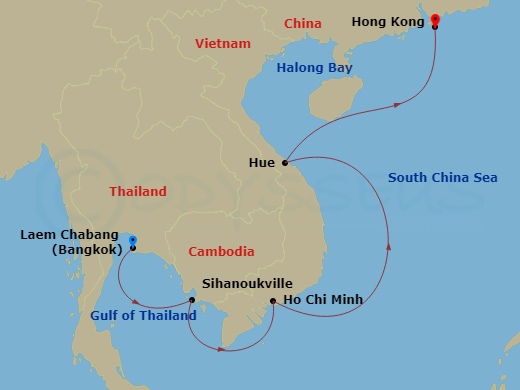 Itinerary map