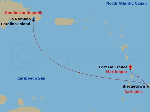 Itinerary map