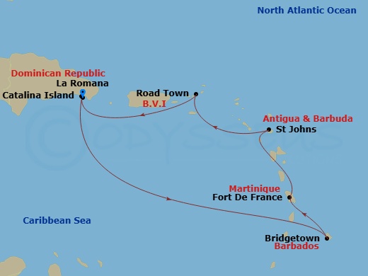 Itinerary map