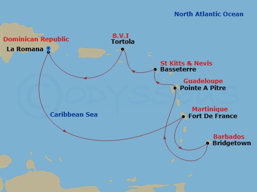 Itinerary map