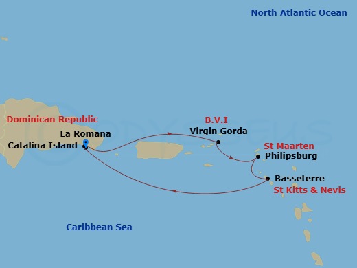 Itinerary map