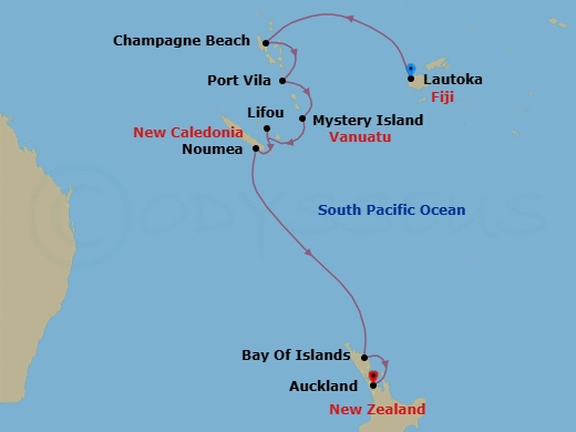 Itinerary map