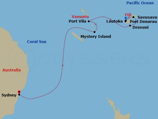 Itinerary map