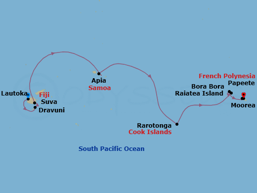 Itinerary map