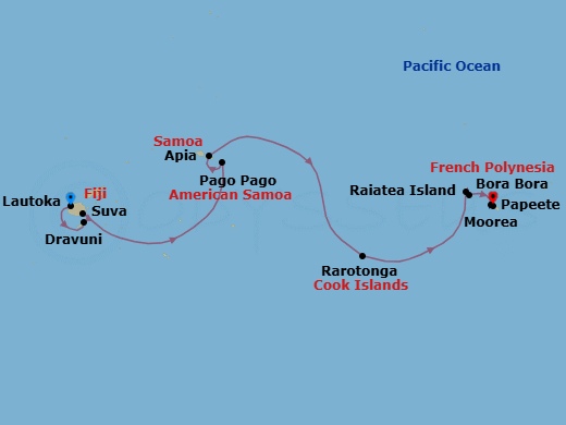 Itinerary map