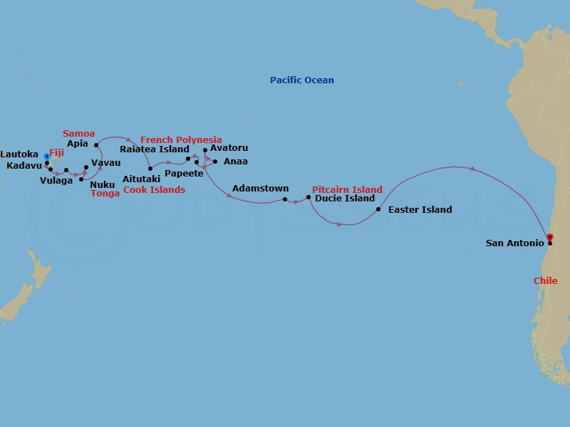 Itinerary map