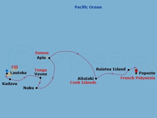 Itinerary map