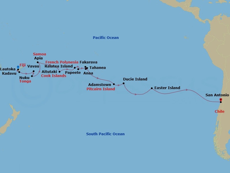 Itinerary map